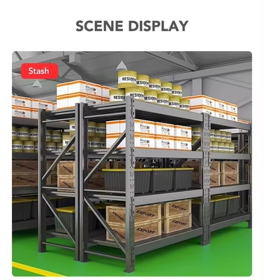 Powder Coated Medium Duty Racking , Industrial Warehouse Shelving Anti Corrosion