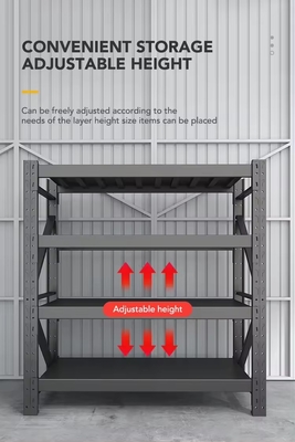 Powder Coated Medium Duty Racking , Industrial Warehouse Shelving Anti Corrosion