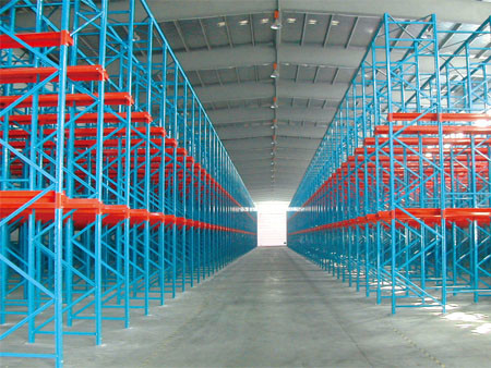 High Density FILO Drive In Pallet Racking Corrosion Protection Customized