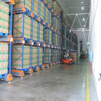 Space Optimizing Cold Rolled Radio Shuttle System / Radio Shuttle Rack for Heavy Duty Pallet Storage