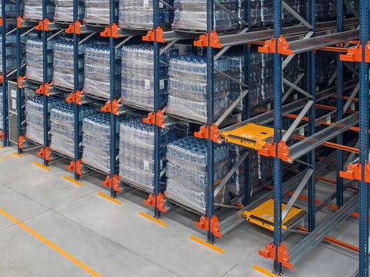 Powder Coated Remote Control Radio Shuttle Racking System For Pallet Storage