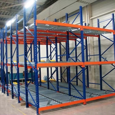 3000 Lbs Capacity Gravity Pallet Racking System Power Coated Finish 2-6 Levels