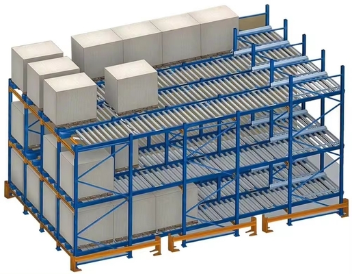 OEM Steel Gravity Pallet Racking System Maximizes Storage Space FIFO Accessibility