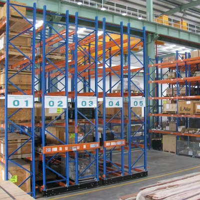 High Density Mobile Shelving System 15m Height 30000kg/Layer Powder Coating Finish