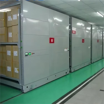 Q235B Steel Mobile Racking System Movable Library Book Shelf Space Optimization