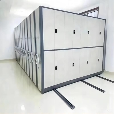 Q235B Steel Mobile Racking System Movable Library Book Shelf Space Optimization