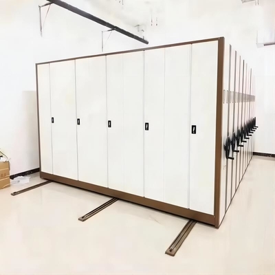 Q235B Steel Mobile Racking System Movable Library Book Shelf Space Optimization