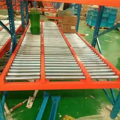 Gravity Pallet Racking Industrial Roller Shelf And Efficiency For Warehouse Storage
