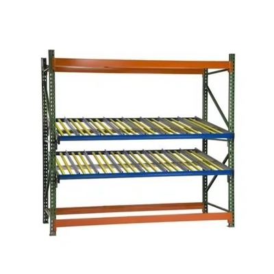 Q235B Raw Material Gravity Pallet Racking , Gravity Flow Rack In Warehouse Customized