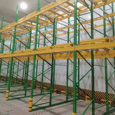 Customized Push Back Pallet Racking Heavy Duty Selective Rack With ISO9001 Raw Material