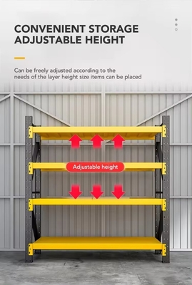 Light Duty Industrial Steel Storage Shelves Units , Warehouse Storage Racks Adjustable