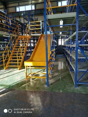 Adjustable Multi Level Mezzanine Racking System For High Warehouse Organization