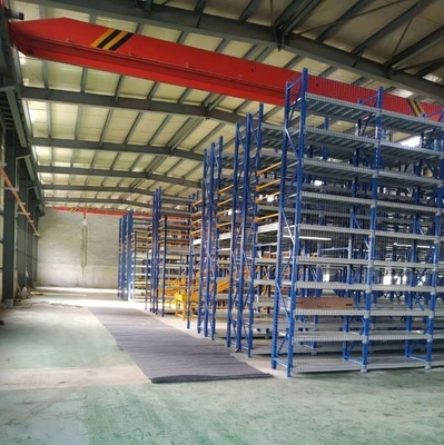 Three Floors Mezzanine Racking System ，Warehouse Storage Mezzanine Platforms