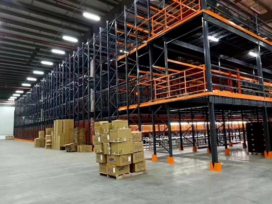 Fixed Mobility Steel Structure Platform Mezzanine Floor For Warehouse Storage Solution