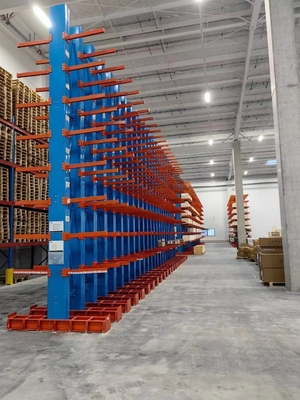 Versatile Steel Cantilever Warehouse Racking For Heavy Duty Long Pipe Storage