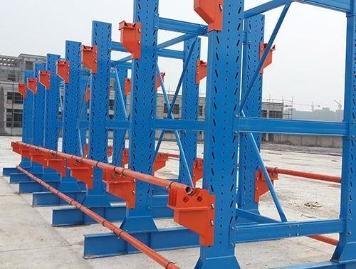 Double Sided Heavy Duty Cantilever Storage Racks , Industrial Cantilever Shelving