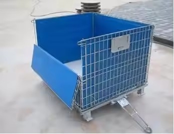 Steel Rectangular Wire Mesh Storage Containers Stackable Design Multi Purpose