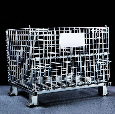 Steel Rectangular Wire Mesh Storage Containers Stackable Design Multi Purpose