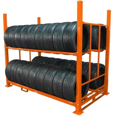 Q235 Raw Material Heavy Duty Customized Stacking Racks Portable And Foldable For Tire