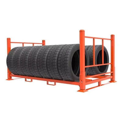 1500kg Capacity Vertical Stackable Folding Tire Racks For Adjustable Mobility In Tire