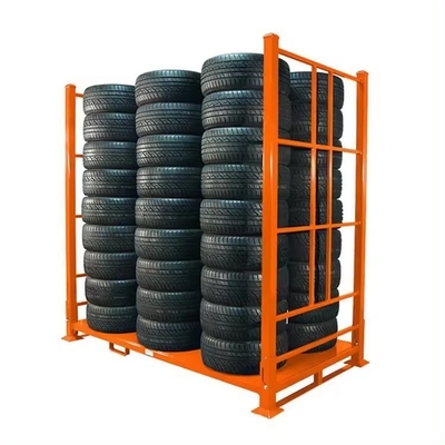 1500kg Capacity Vertical Stackable Folding Tire Racks For Adjustable Mobility In Tire