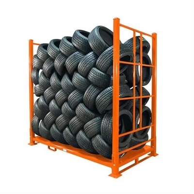 1500kg Capacity Vertical Stackable Folding Tire Racks For Adjustable Mobility In Tire