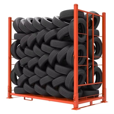 After-sales Service 1500kg Load Capacity Metal Tire Storage Rack With Foldable Design