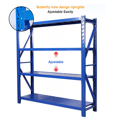 Common Medium Duty Long Span Rack with Customized Capacity and Steel Wire Mesh Decking