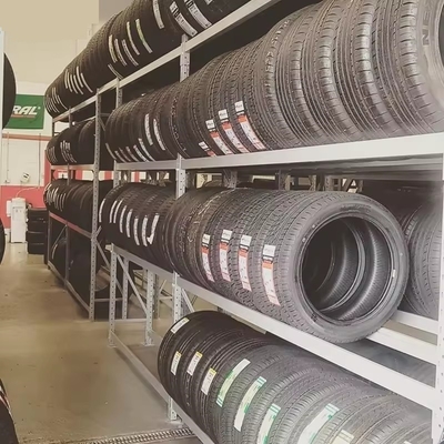 Steel Medium Duty Tyre Rack For Auto Repair Store Customized Display Rack Structure