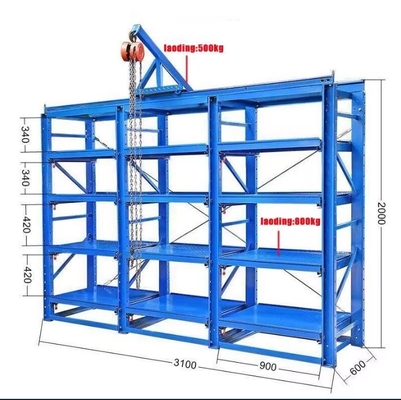 Adjustable Mobility Heavy Duty Drawer Type Injection Mould Rack for Customized Storage