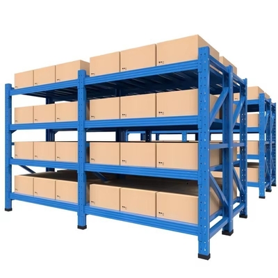 Medium Duty Shelving For Adjustable 4 Layer Long Span Rack System In Garage Storage
