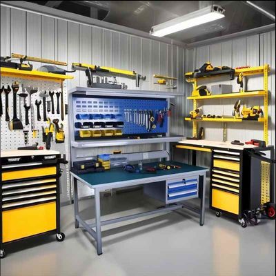 Q235 Raw Material Heavy Duty Garage Workbench for Workshop Home Repair Furniture