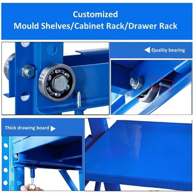 Streamline Your Workspace 2t Industrial Pullout Drawer Mould Rack With Lifting Crane