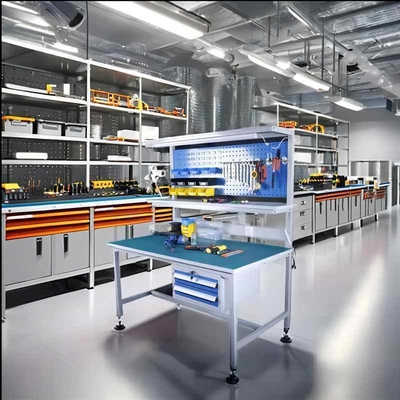 Height 5-15m Electronic Assembly Work Station for Production Line Bilateral Workbench