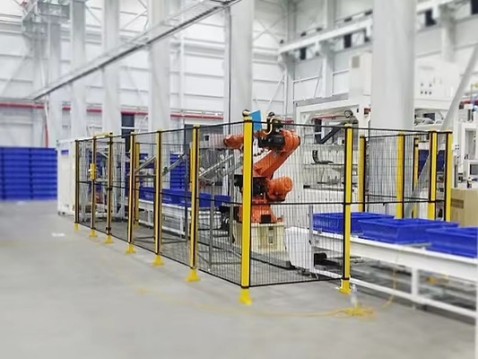 Pallet Racking Machine Protective Wire Mesh Fence For Workshop In Q235 Raw Material