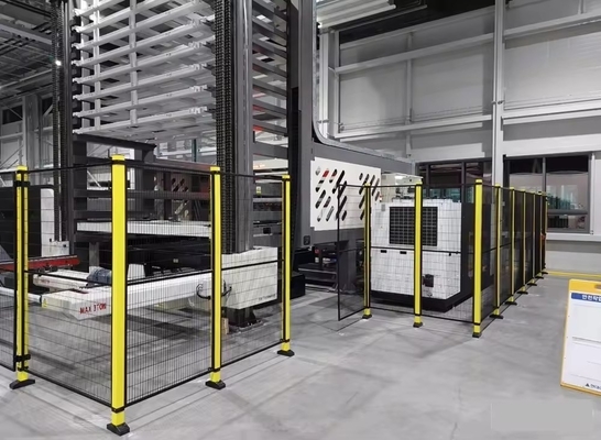 Pallet Racking Machine Protective Wire Mesh Fence For Workshop In Q235 Raw Material