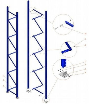 Industrial Warehouse Storage Heavy Duty Stacking Pallet Racking with Customization