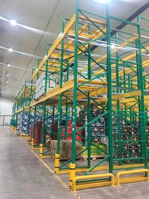 Q235B Raw Material Heavy Duty Push Back Pallet Racking System For Warehouse Storage