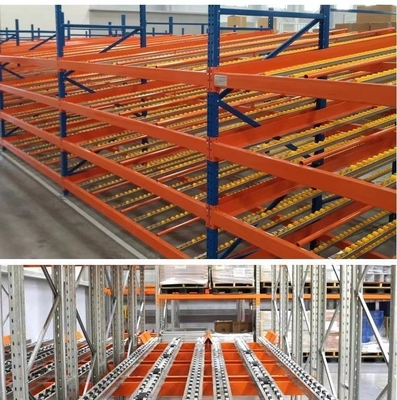 Q235B Material Fluent Racking Carton Flow Racking System Type With Roller Beds Fifo
