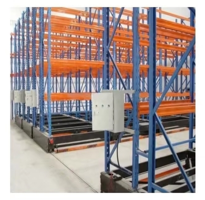 High Space Utilization Guide Rail Electric Mobile Rack Storage System for Pallet Racking