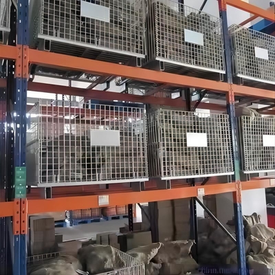 Foldable Heavy Duty Galvanized Collapsible Metal Wire Mesh Container with Serviceability