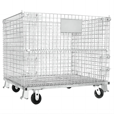 Powder Coating Corrosion-Resistant Mobile Turnover Cage for Warehouse 1200*1000*890