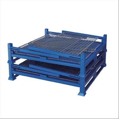 Foldable High Capacity Pallet Container Box with Powder Coating and Stackable Design