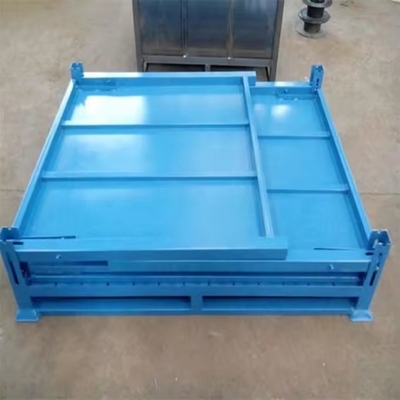 Foldable High Capacity Pallet Container Box with Powder Coating and Stackable Design