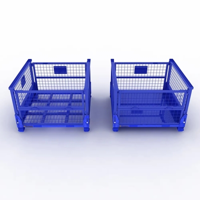 100-1500kg Capacity Stackable Steel Pallet Rack Cages For Durable Storage
