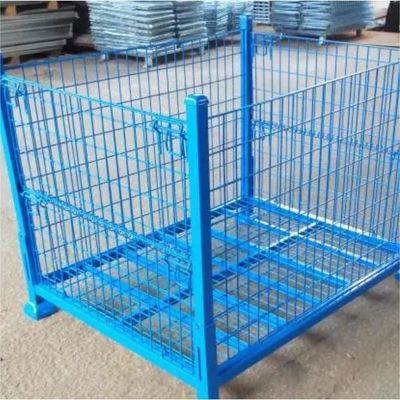 Warehouse Transport Welded Wire Mesh Basket with Caster 1000*800*1000cm Package Size