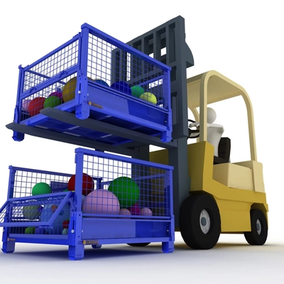 100-1500kg Capacity Stackable Steel Pallet Rack Cages For Durable Storage