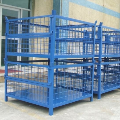 Multi-Level Racking QIFEI-028 Warehouse Transport Welded Wire Mesh Basket with Caster