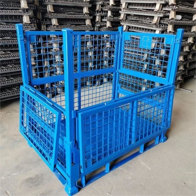 Multi-Level Racking QIFEI-028 Warehouse Transport Welded Wire Mesh Basket with Caster