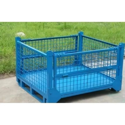 CE Certificated QF-Turnover Box Powder Coated Mesh Steel Stillage Gitterbox For Common